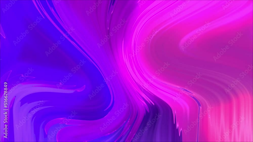 Leinwandbilder animated 3d waving cloth texture. liquid holographic background. smooth silk cloth surface with ripp