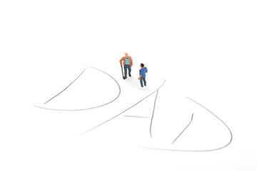 Miniature creativity father's Day Father's love