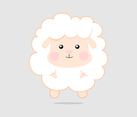 Cute little sheep cartoon