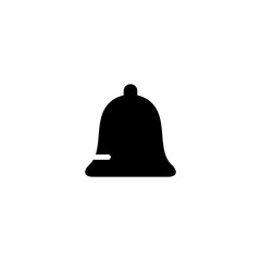 Bell simple flat icon vector. Notification icon