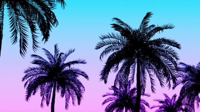 Vice city inspired palm tree Loop animation
