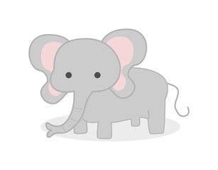 Cute elephant cartoon vector background