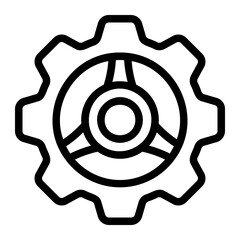 gear line icon