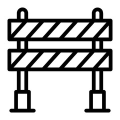 traffic barrier line icon