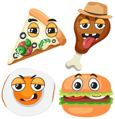 Food and dessert seamless pattern