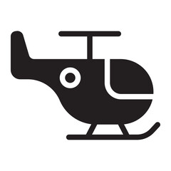 helicopter glyph icon