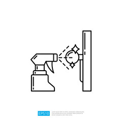 Sanitary treatment of a door handle icon