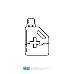 Liquid Detergent Vector Line icon