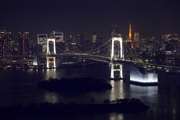 Fototapeta premium 夜のレインボーブリッジ