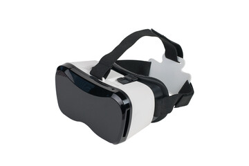 Black and white vr glasses isolated on a white background.