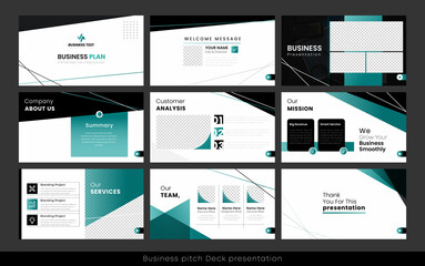 Fototapeta na wymiar modern business corporate powerpoint presentation template slides design. Creative and modern product presentation template.