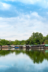 Fototapeta na wymiar The scenery around Nong Hoo lake in Chiang Mai Province