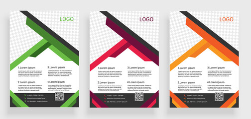 Modern corporate flyer. 3 colors are used here. It's suitable for marketing, advertising, branding, promotion of any corporate company