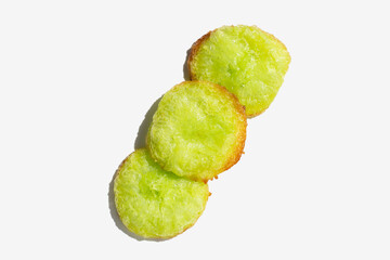 Deep fried rice flour pandan flavour