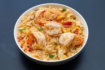 Prawn and egg fried rice