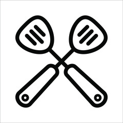 Outline spatula vector icon. Spatula illustration for web, mobile apps, design. Spatula vector symbol.