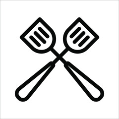 Outline spatula vector icon. Spatula illustration for web, mobile apps, design. Spatula vector symbol.