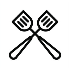 Outline spatula vector icon. Spatula illustration for web, mobile apps, design. Spatula vector symbol.