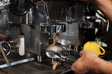 Clean the portafilter with hot water.