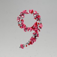 abstract background white cobweb on black background. 3d illustration. 3d render