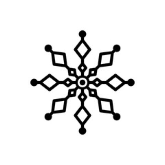 Abstract snowflake shape, Vector, Illustration.