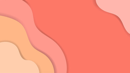 Abstract pastel summer background with paper waves for banner, backdrop, poster or web site design.3d rendering, multilayer paper cut vector illustration