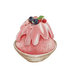 Watercolor hand drawn, Bakery Icescreem and dessert