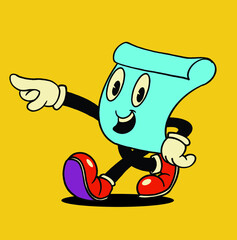 Paper Cute Vintage Mascot Illustration