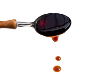 Oyster sauce on white background.