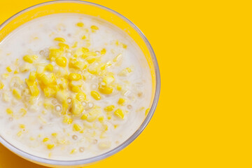 Sweet corn with sago in sweet coconut milk