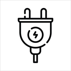 electric plug outline icon vector eps