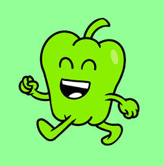Peppers cute vintage mascot Illustration