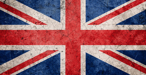 Old Rustic look United Kingdom flag for UK national day Background sign symbol banner backdrop decoration.