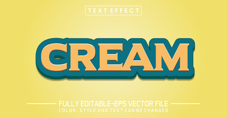Fototapeta premium Editable Cream text effect