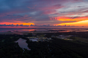 sunset over daphne, alabama 