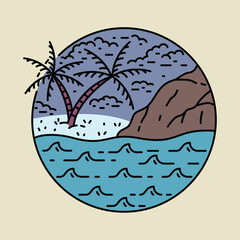 Good view of se in summer graphic illustration vector art t-shirt design