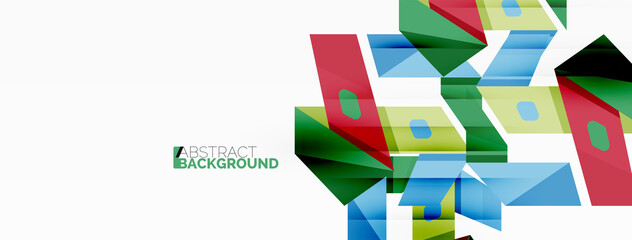 Creative geometric wallpaper. Abstract ribbon style line composition. Techno business template for wallpaper, banner, background or landing