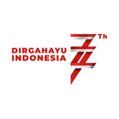 Indonesia Independence day logo. Dirgahayu translates to longevity or long lived