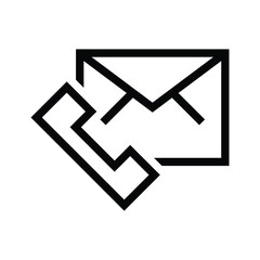 Mail telephone vector icon symbol design