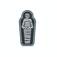illustration of mummy, egyptian mummy, vector art.