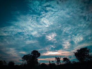 Evening cloudest sky 