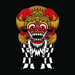 barong balinese traditional indonesia art illustration