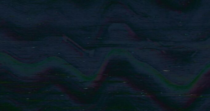 VHS noise. Real analog glitch. Videotape rewind. Retro transition. Color flicker fuzzy static grain artifacts texture on dark black abstract background.