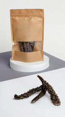 Natural dried treats for dogs. Treats for rewarding and training dogs. Dried meat products for...