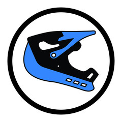 Accessories apparel or bicycle helmet icon