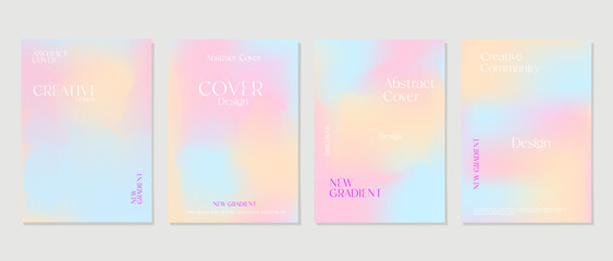 Set of vector gradients in pastel colors. For covers, wallpapers, branding, and other projects.