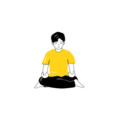 Vector illustration doing yoga
