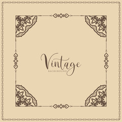 Classic Vintage frame decorative royal background design