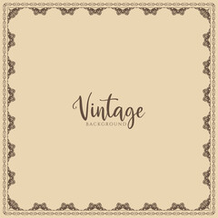 Vintage frame beautiful retro background design