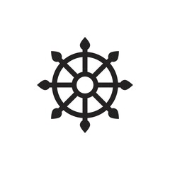 Obraz premium buddha dharma wheel icon